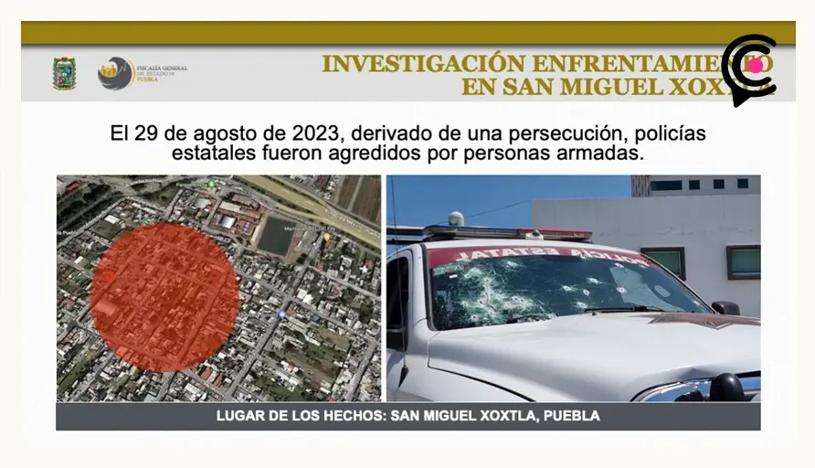 Fiscalía de Puebla confirma muerte de un delincuente tras enfrentamiento en Xoxtla