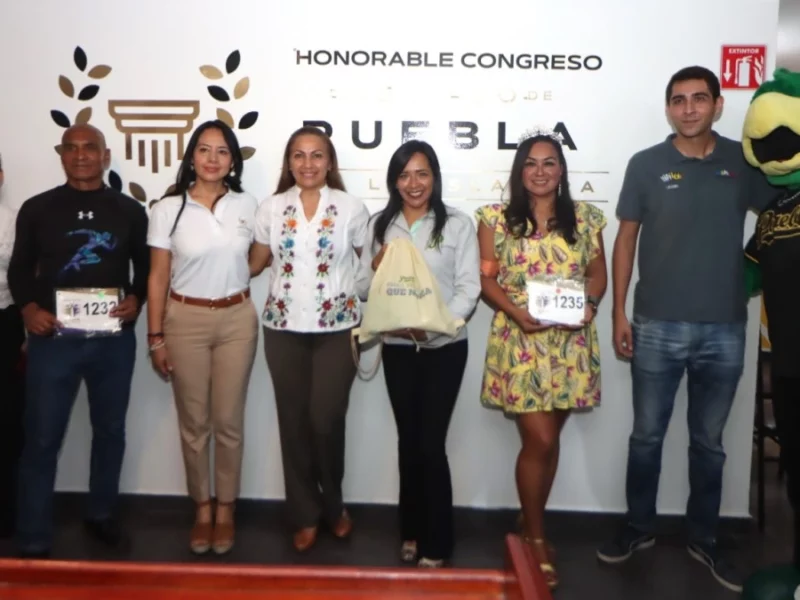 Pericos de Puebla y empresas se suman a la carrera “Por Amor al Prójimo” del Congreso.