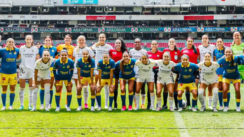 América Femenil derrota al Real Madrid en amistoso en el estadio Azteca.