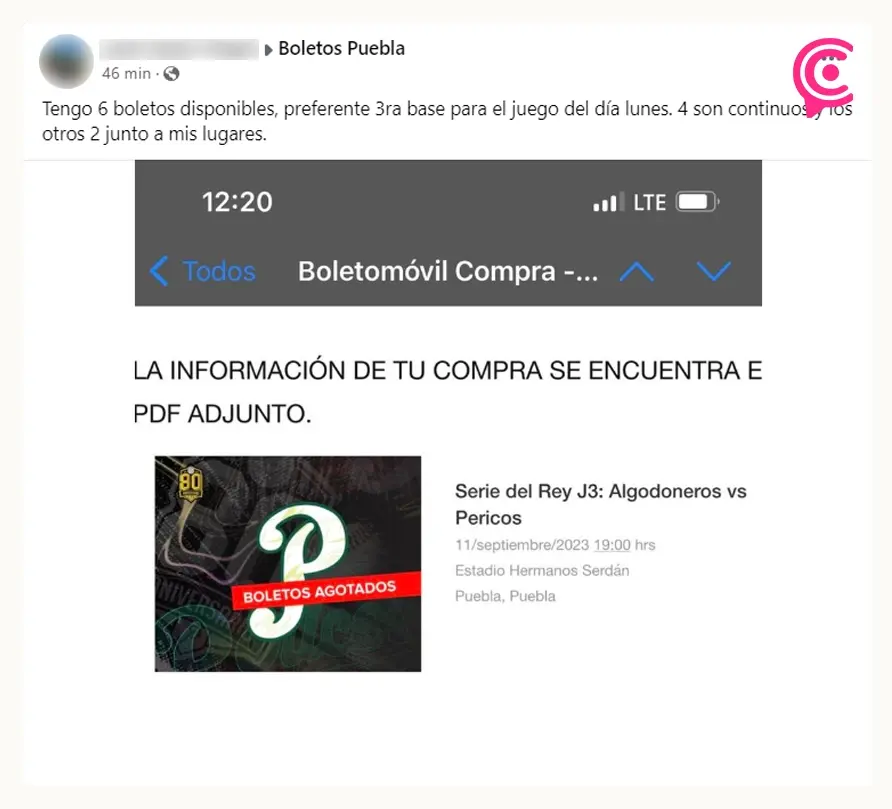 Boletos del Pericos de Puebla vs Algodoneros se acaban en 10 minutos.