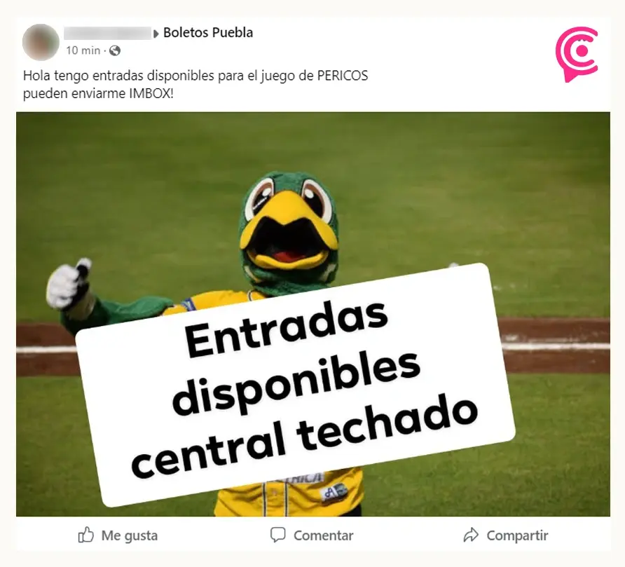 Boletos del Pericos de Puebla vs Algodoneros se acaban en 10 minutos.