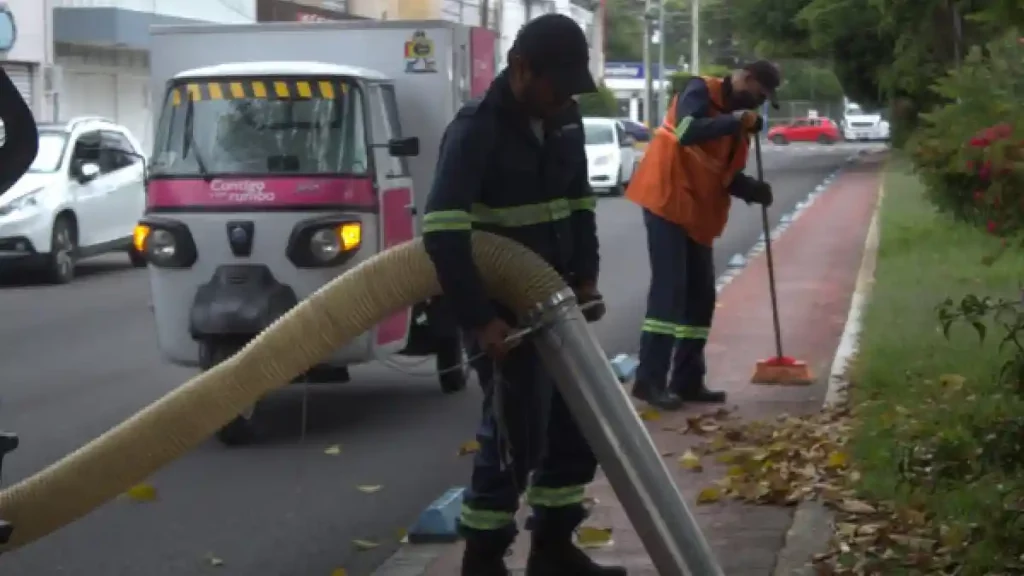 Organismo Operador del Servicio de Limpia da mantenimiento a avenida y ciclopista de la 14 Sur