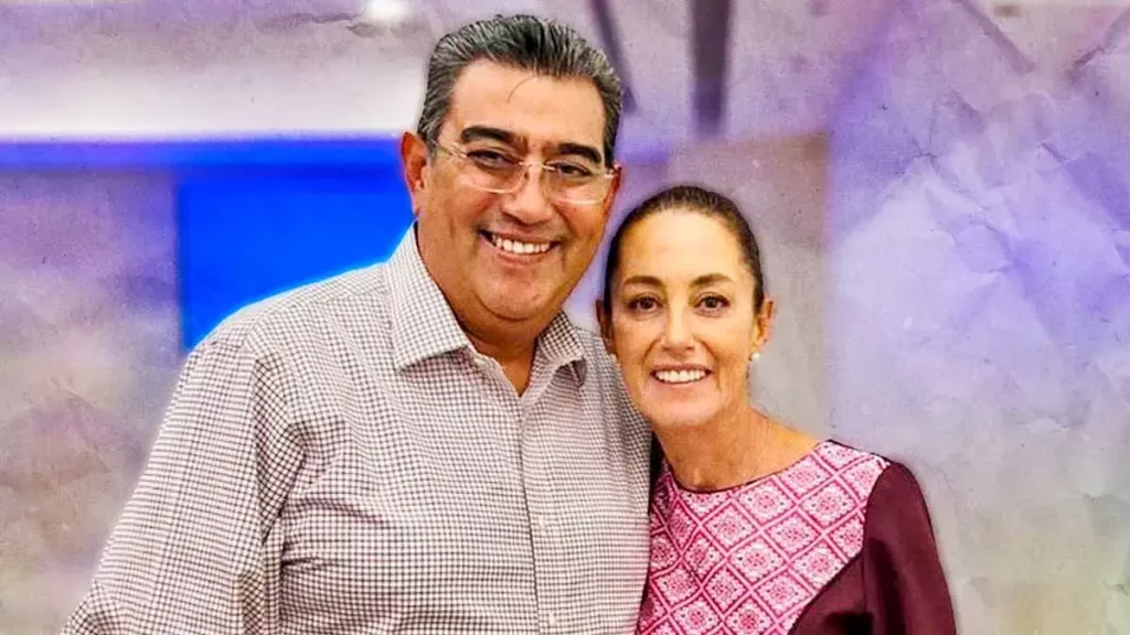 Sergio Salomón Céspedes se reúne con Claudia Sheinbaum en sesión de Morena.