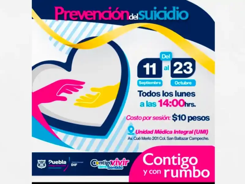 SMDIF Puebla redobla esfuerzos para prevenir suicidios en adolescentes