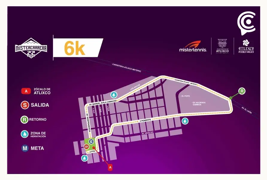 Este será el recorrido de la Mistercarrera 2023 en Atlixco