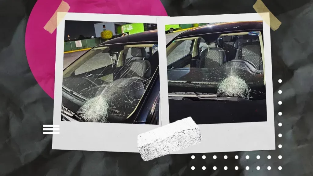 Automovilista fue víctima de cristalazo sobre Periférico de Puebla