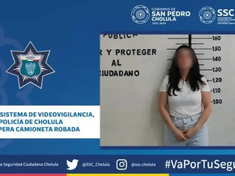 Mediante sistema de videovigilancia, policía de Cholula recupera camioneta robada