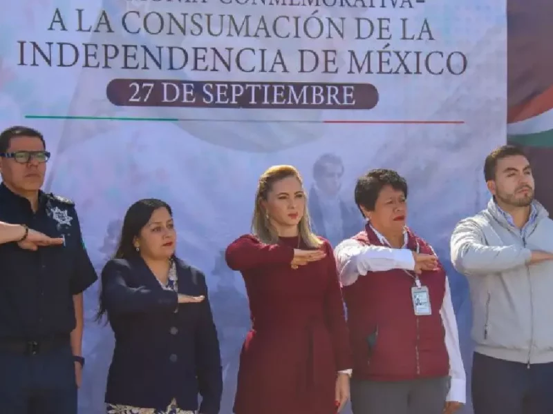 Paola Angon encabeza ceremonia por el 202 Aniversario de la Consumación de la Independencia
