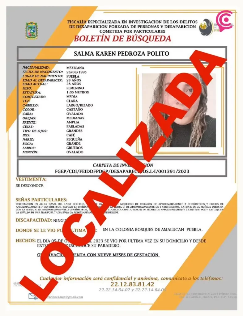 Encuentran con vida a Salma Karen Pedroza Polito en el Estado de México