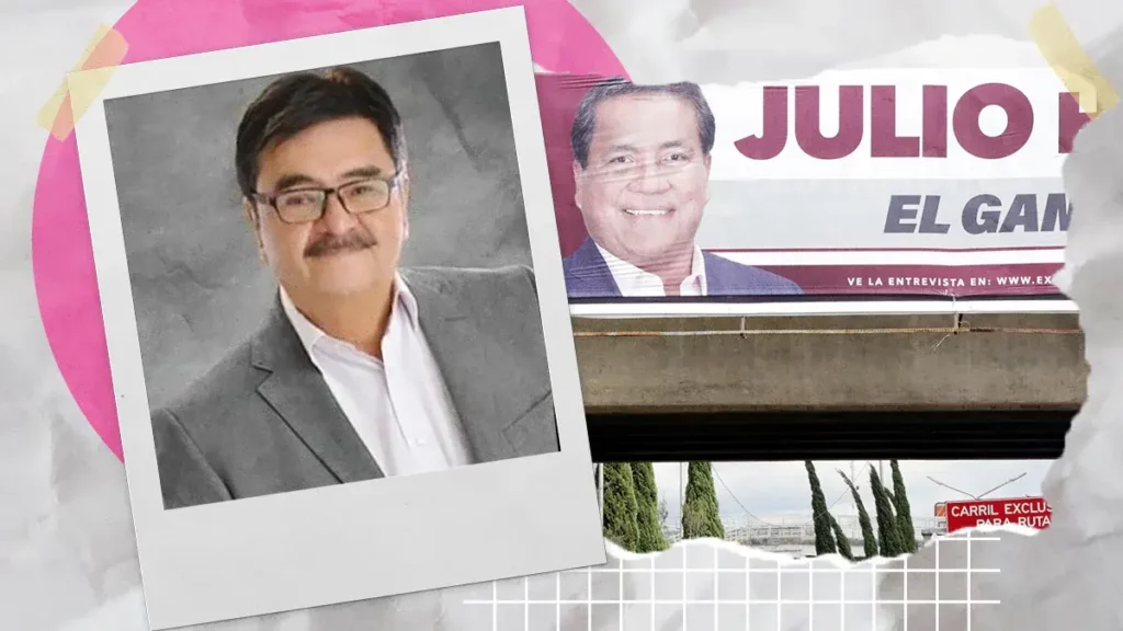 Secretario de Morena Puebla defiende espectaculares de Julio Huerta