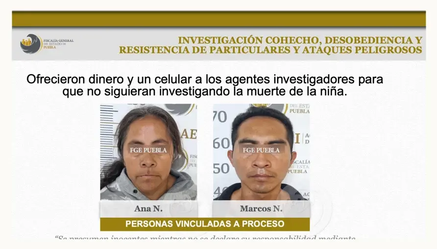 Cuerpo de la niña Daniela presentó indicios de abuso, cuatro familiares están detenidos