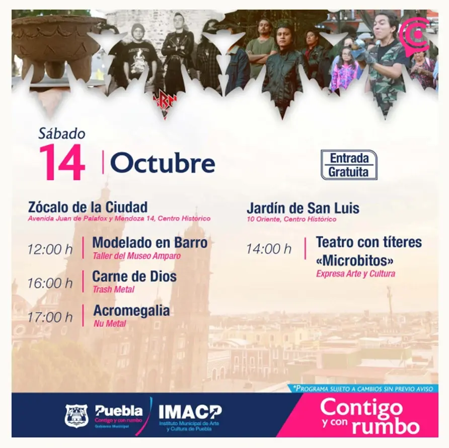 Ayuntamiento de Puebla presenta un fin de semana lleno de arte y cultura