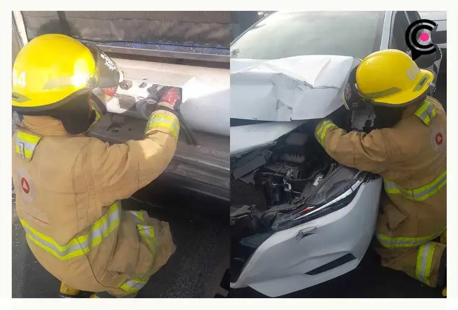 Ruta de transporte público provocó una carambola en Boulevard Forjadores