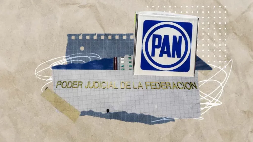 Panistas se cuelgan de la marcha a favor del Poder Judicial Federal.