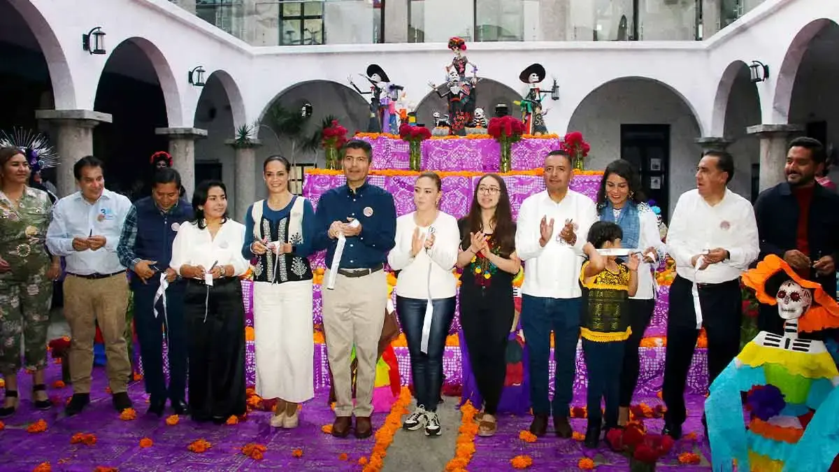 Color y tradición unen a municipios de Puebla en el Corredor Metropolitano de Ofrendas