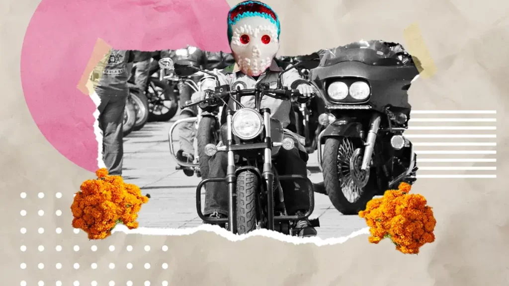 Recorrido de la Rodada del Día de Muertos por la Niñez en Puebla