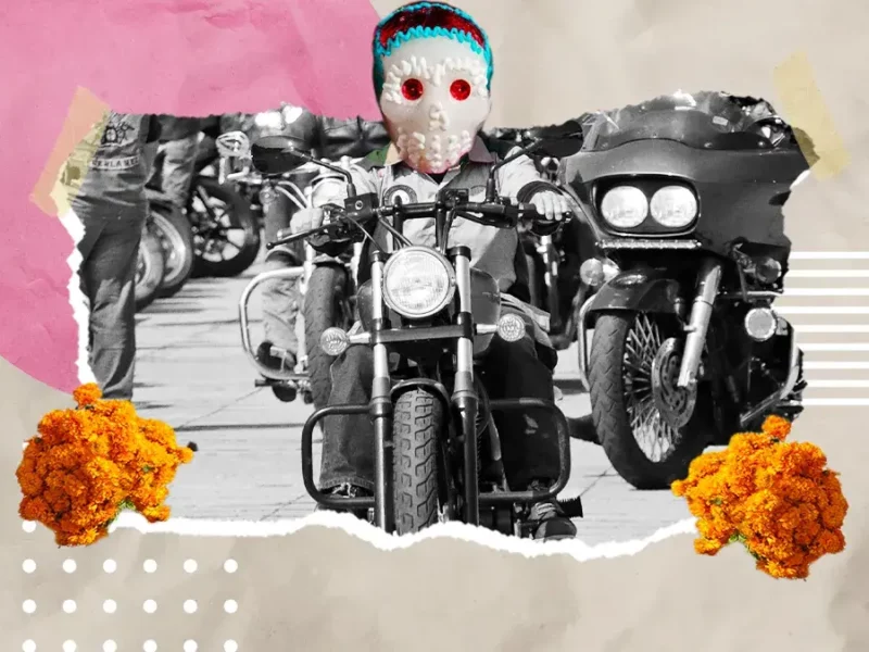 Recorrido de la Rodada del Día de Muertos por la Niñez en Puebla