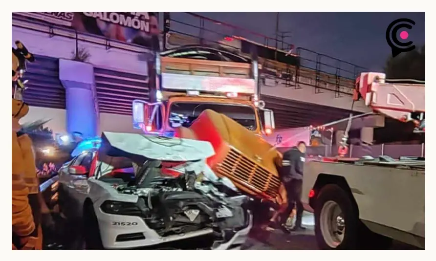 Guardia Nacional sale herido de choque en la autopista México-Puebla