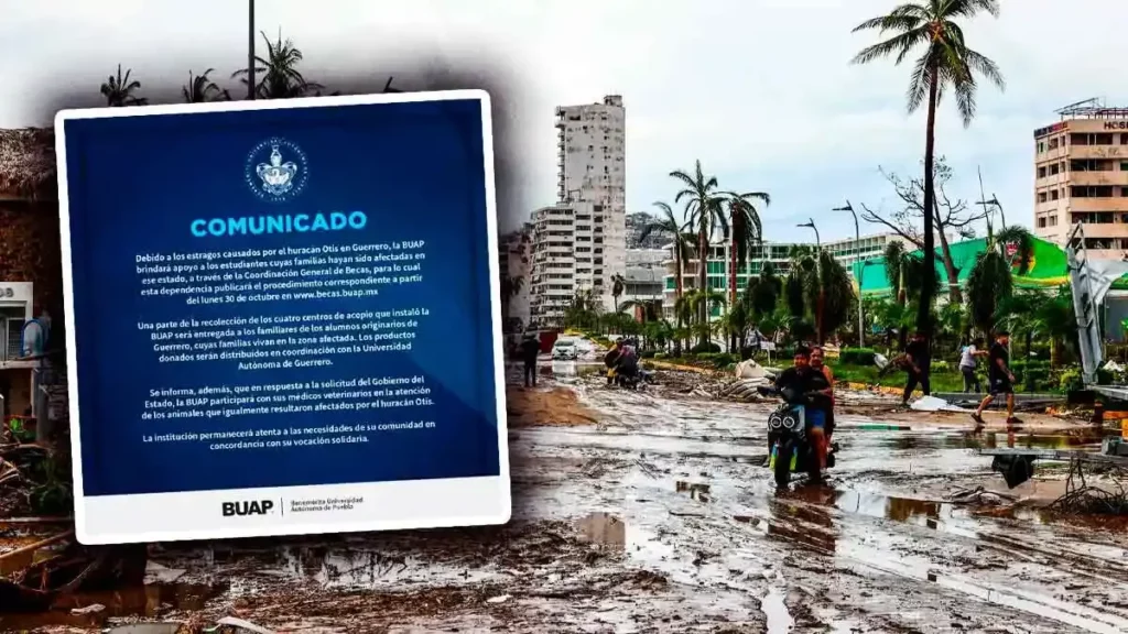 BUAP dará becas y atención veterinaria a afectados por huracán Otis en Guerrero