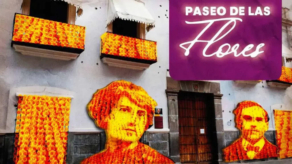 Disfruta del Paseo de las Flores en Puebla y sus esculturas monumentales de cempasúchil