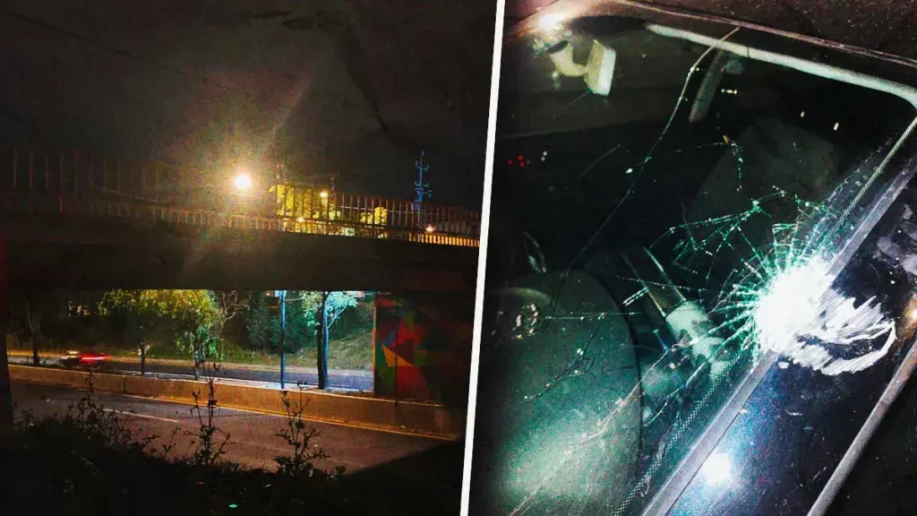 Atacan a pedradas a conductores para robarles en la Recta Cholula