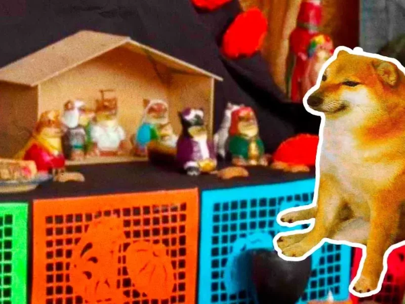 Colocan en Puebla ofrenda dedicada a “Cheems”, el perro de los memes