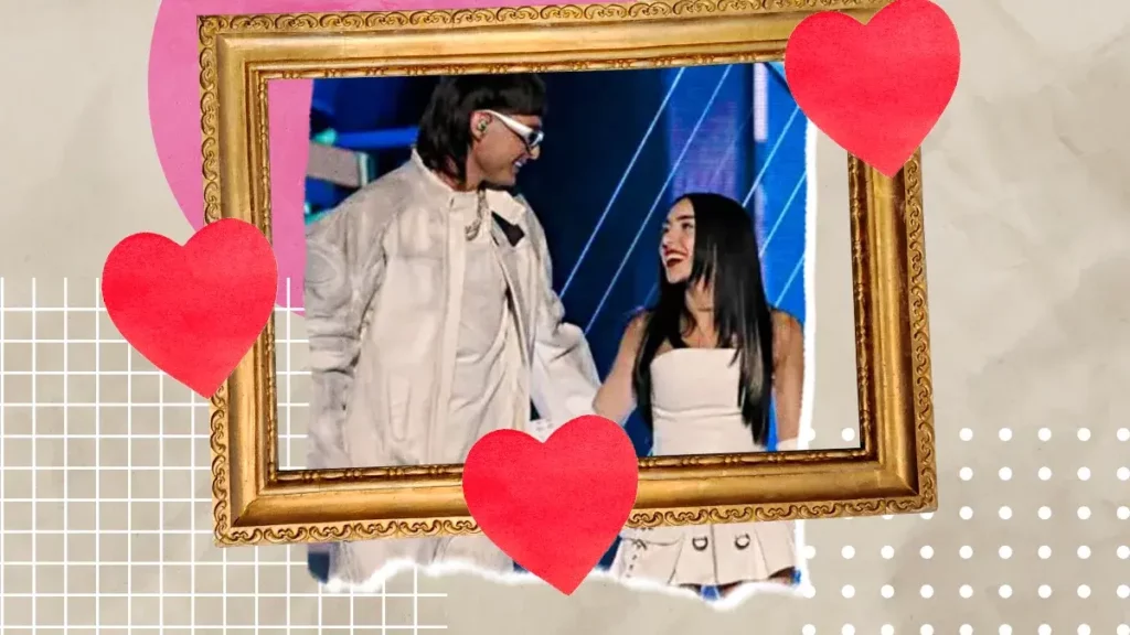 Nicki Nicole y Peso Pluma confirman relación con apasionado beso durante un concierto