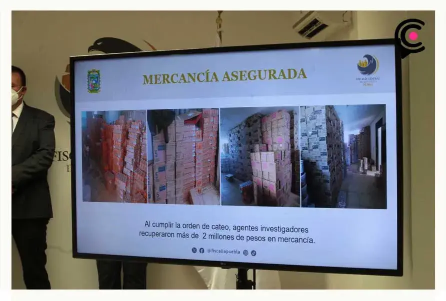 Fiscalía asegura predio con mercancía robada en Texmelucan