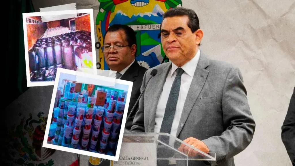 Fiscalía asegura predio con mercancía robada en Texmelucan