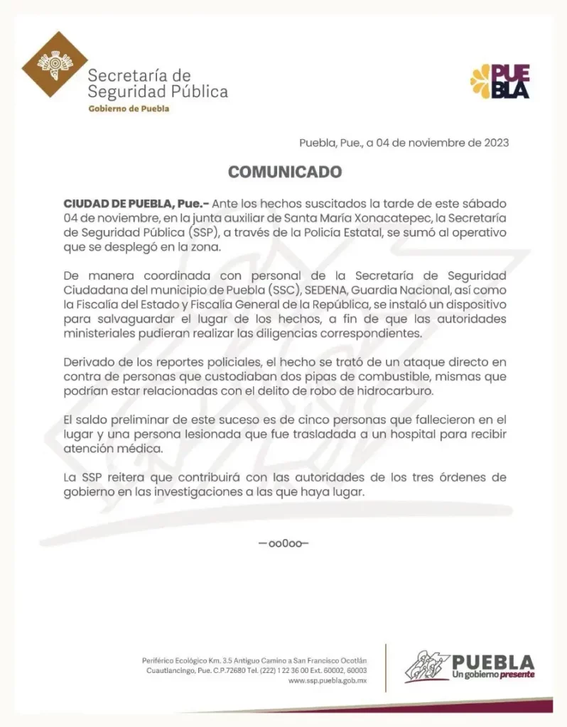 FGR investiga balacera de Xonacatepec, Estado y municipio confirman ataque directo a huachigaseros