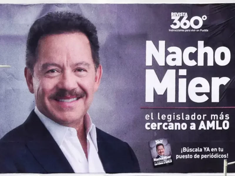 Nacho Mier retira espectaculares en Puebla para no incurrir en actos proselitistas