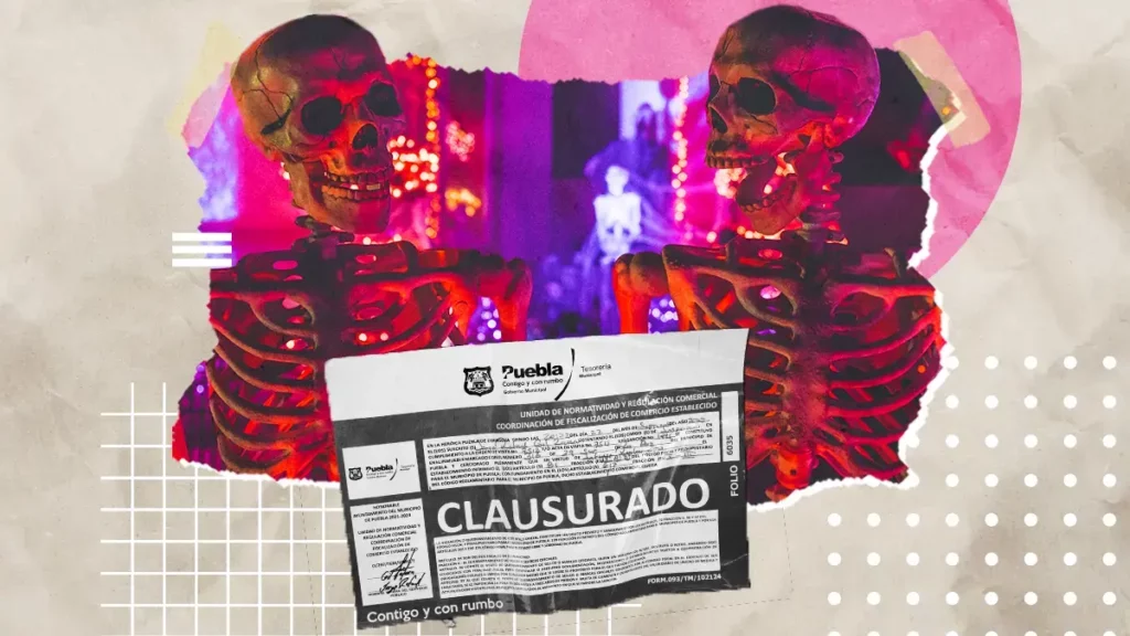 Tres salones de Puebla fueron clausurados por fiestas de Halloween clandestinas
