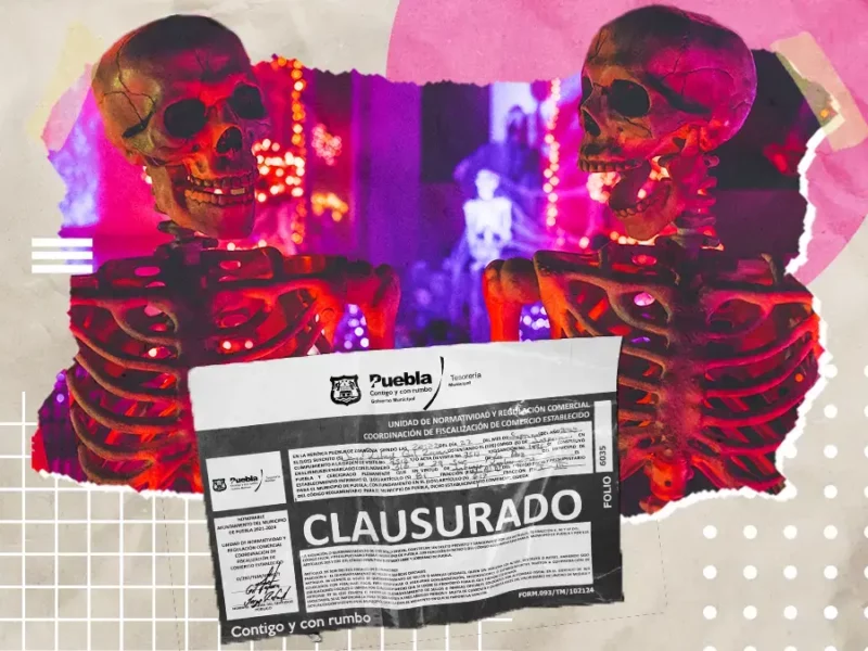 Tres salones de Puebla fueron clausurados por fiestas de Halloween clandestinas