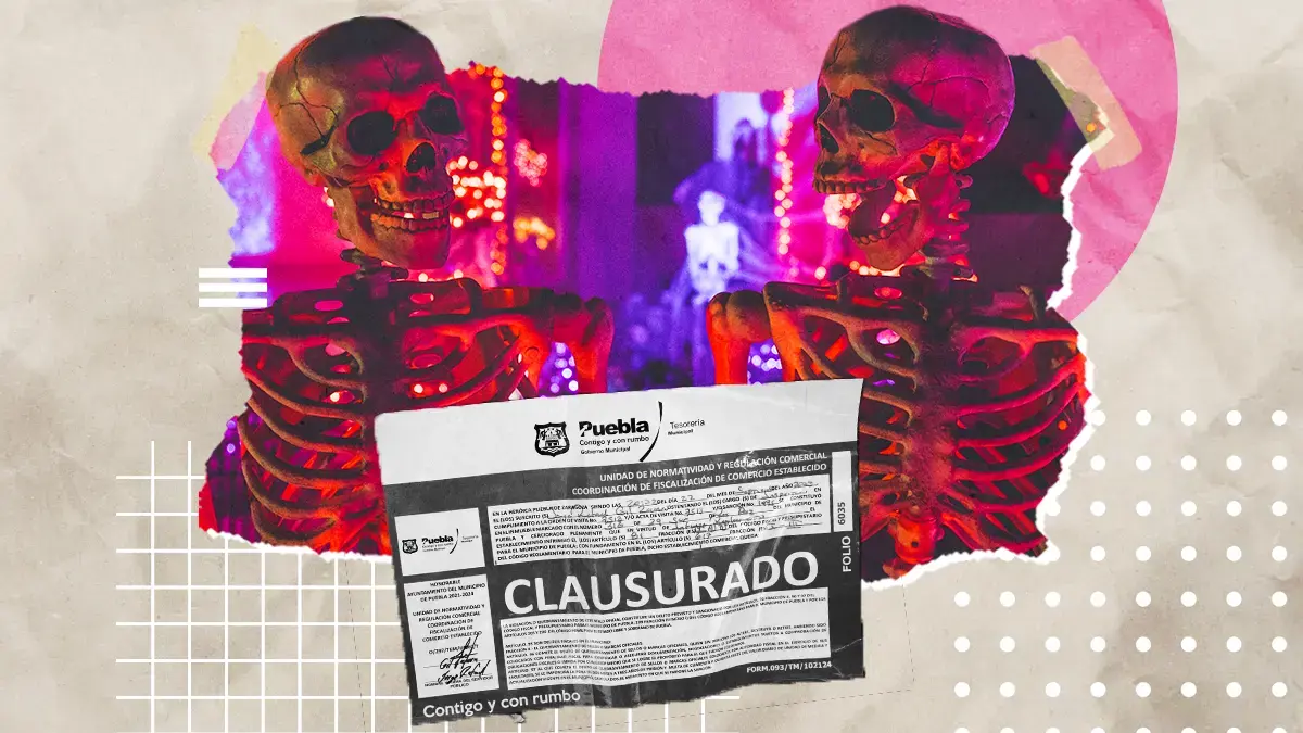 Tres salones de Puebla fueron clausurados por fiestas de Halloween clandestinas