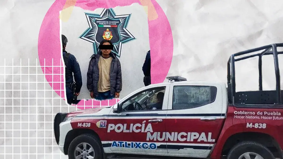 Policía municipal de Atlixco detiene a masculino por robo a comercio y localiza camioneta con reporte de robo