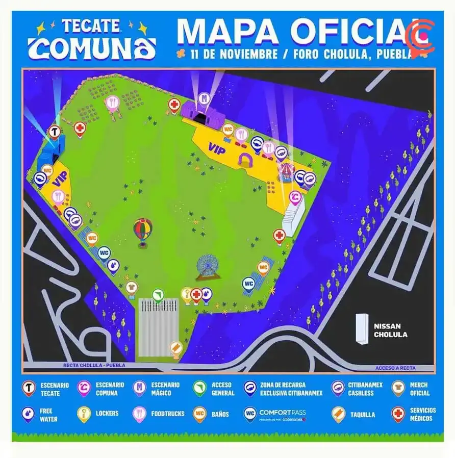 Todo listo para el Tecate Comuna en Puebla, conoce el mapa oficial