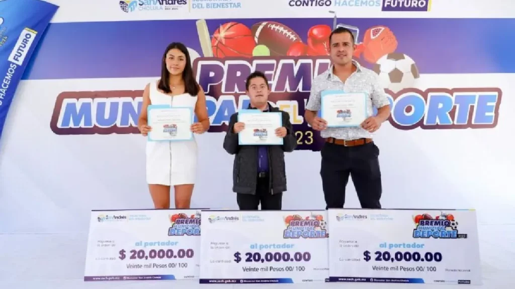 Entrega Mundo Tlatehui el Premio Municipal del Deporte a Atletas Destacados de San Andrés Cholula