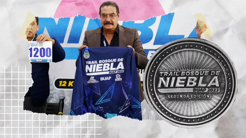 La BUAP presenta la playera y medalla del Trail Bosque de Niebla 2023