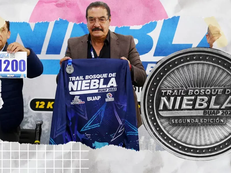 La BUAP presenta la playera y medalla del Trail Bosque de Niebla 2023
