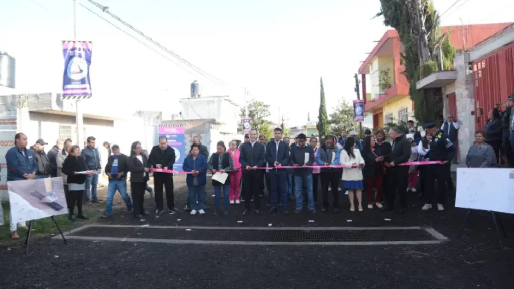Ayuntamiento de Puebla entrega construcción de la red pluvial en Santa Catarina