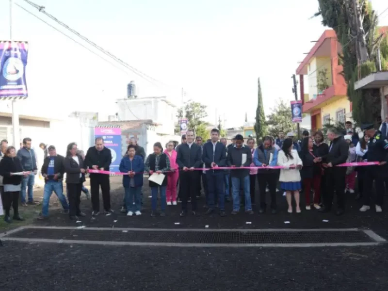 Ayuntamiento de Puebla entrega construcción de la red pluvial en Santa Catarina