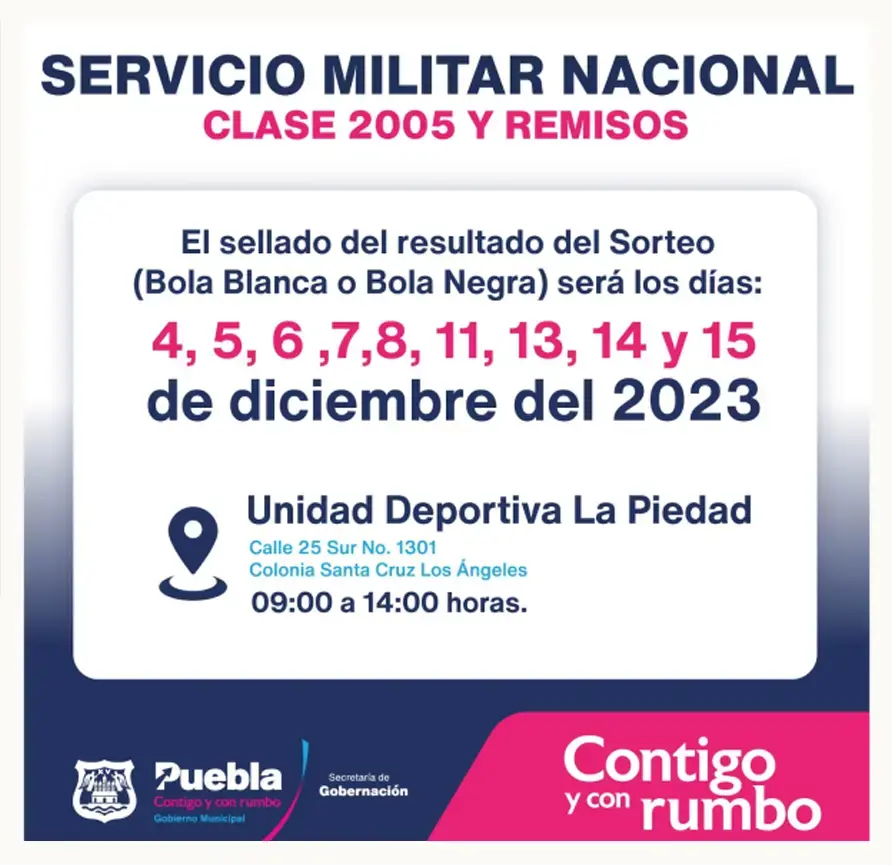 Más de siete mil jóvenes participaron en el sorteo para el servicio militar en Puebla Capital