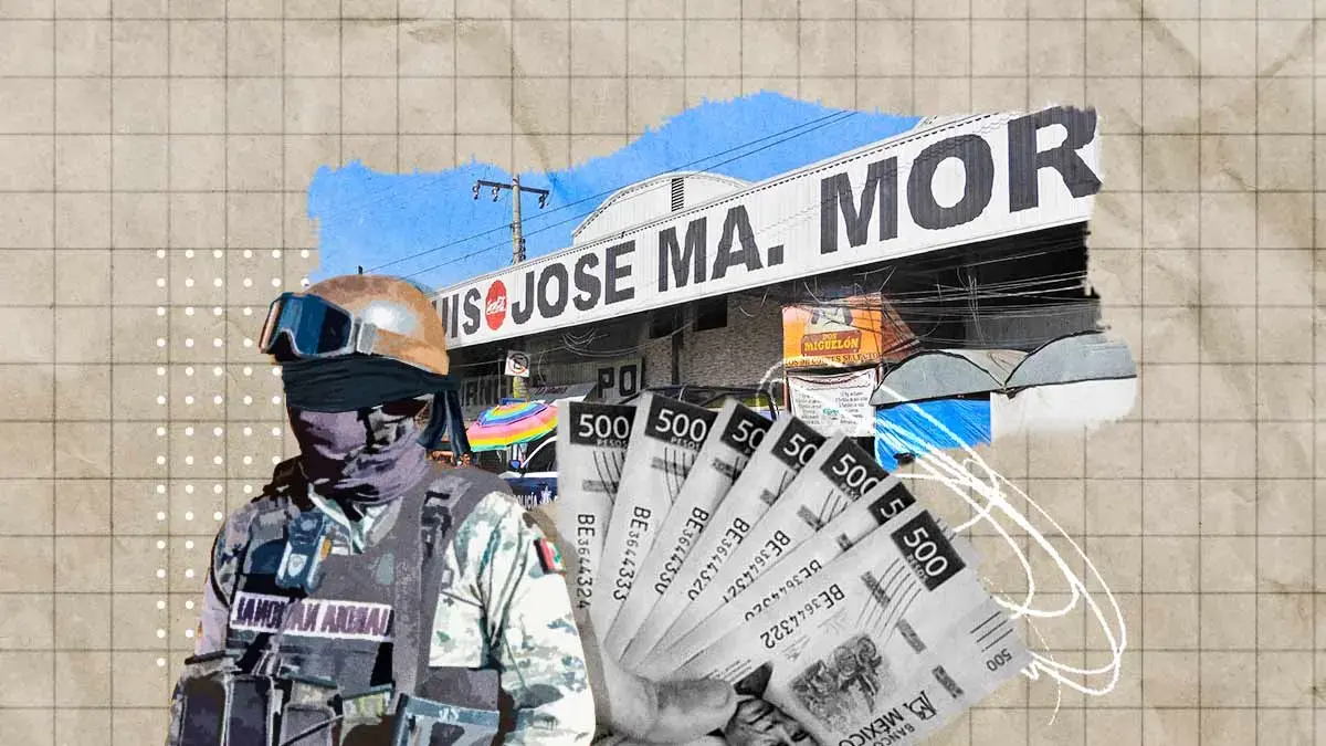 Aún con la GN y Ejército, cobro de piso en el Mercado Morelos continúa
