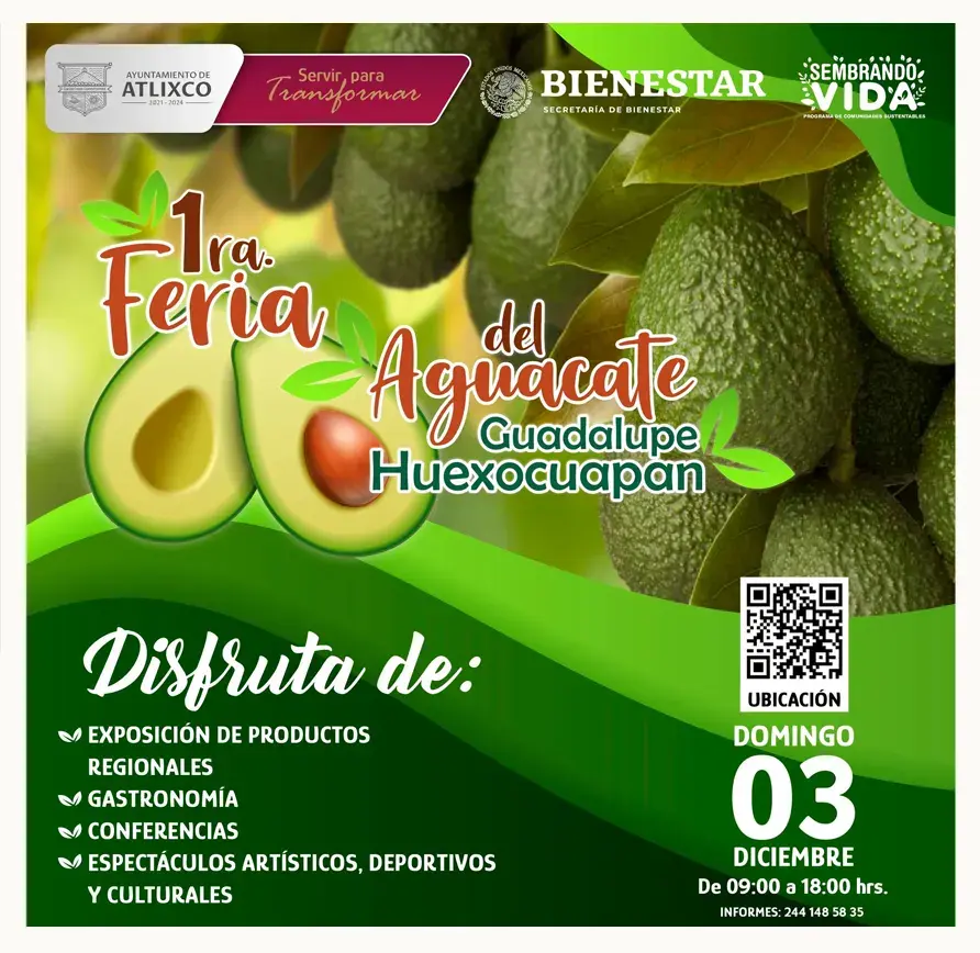 Gobierno de Atlixco y productores invitan a la primera Feria del Aguacate