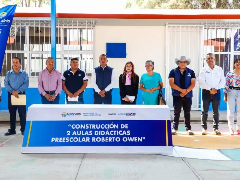 Inaugura Mundo Tlatehui dos aulas didácticas en el preescolar Roberto Owen