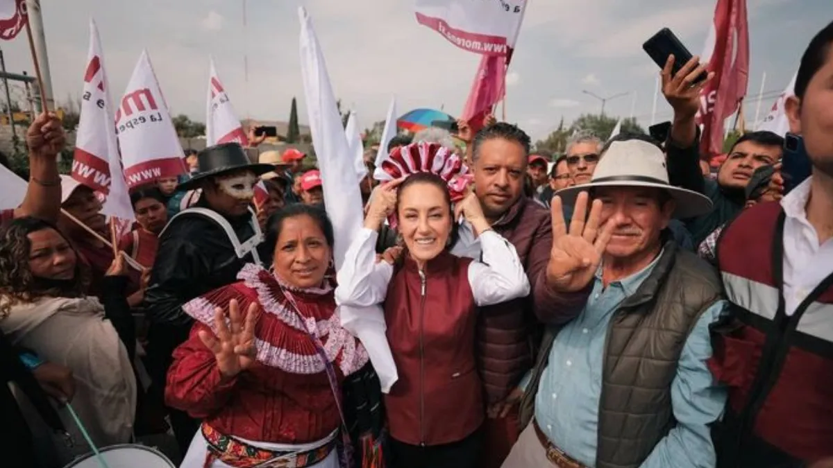 Estamos arriba en las encuestas porque vamos a seguir manteniendo un gobierno del pueblo y para el pueblo, asegura Claudia Sheinbaum desde San Juan del Río, Querétaro