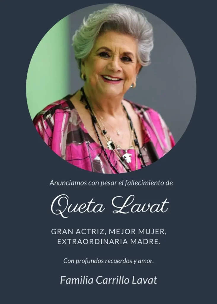 Murió Queta Lavat, actriz de la Época de Oro del cine mexicano