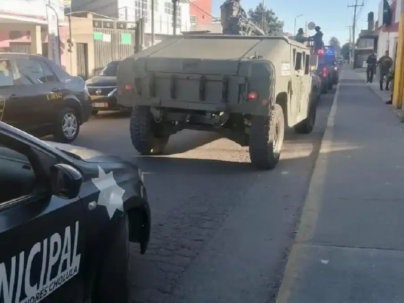 Refuerzan SEDENA y Policía de San Andrés Cholula seguridad ante temporada decembrina