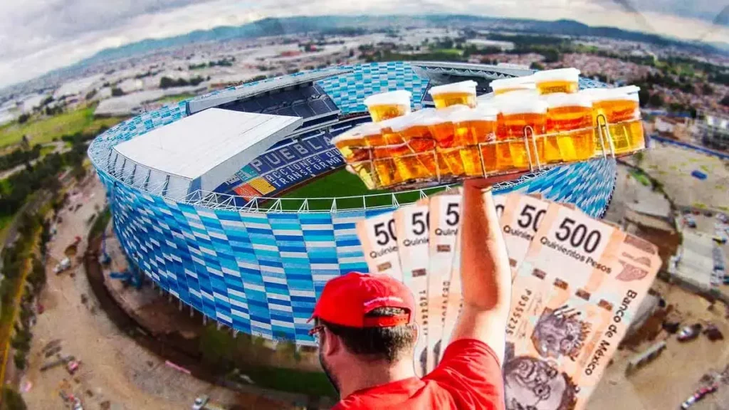 Venta de alcohol en estadios de Puebla costará casi un millón de pesos en 2024