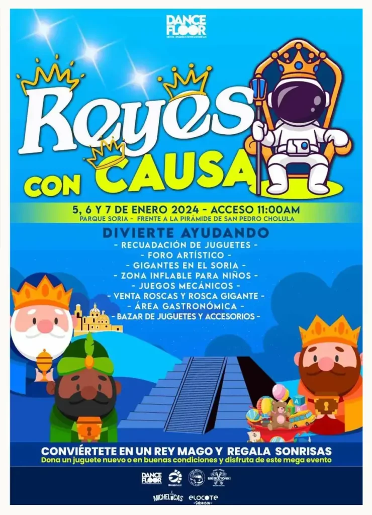 Reyes con Causa te invita a donar juguetes y disfrutar del foro artístico en Cholula